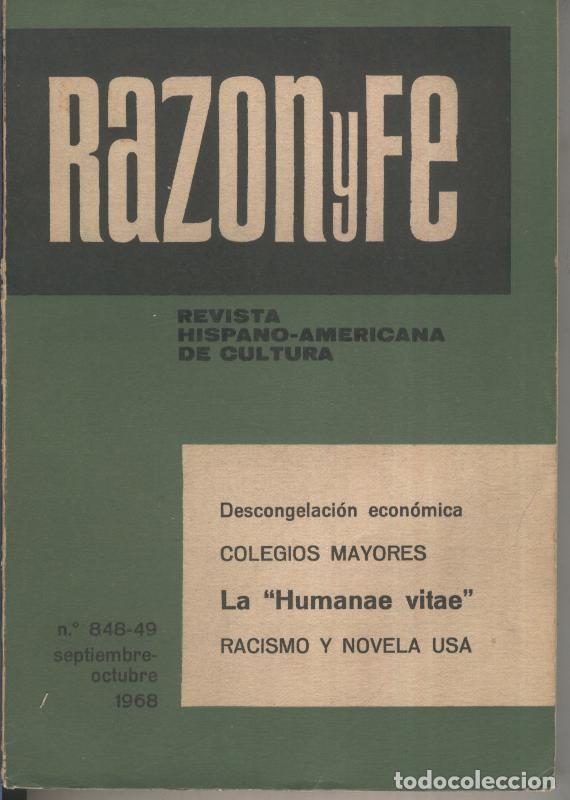 Sammeln von Zeitschriften und Zeitungen: Razon y Fe septiembre-octubre 1968 - Varios
