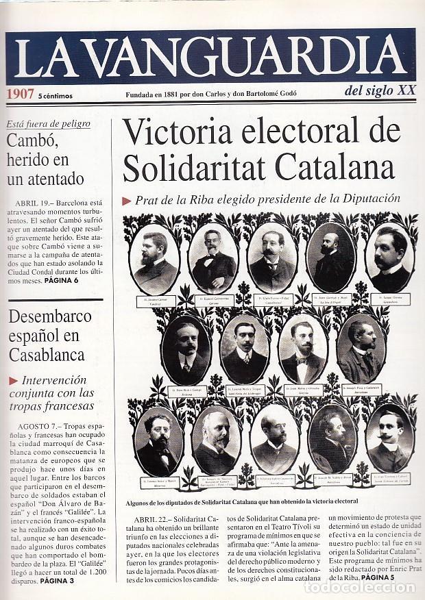 Sammeln von Zeitschriften und Zeitungen: LA VANGUARDIA a&ntilde;o 1907. Victoria electoral de Solidaritat Catalana - Varios