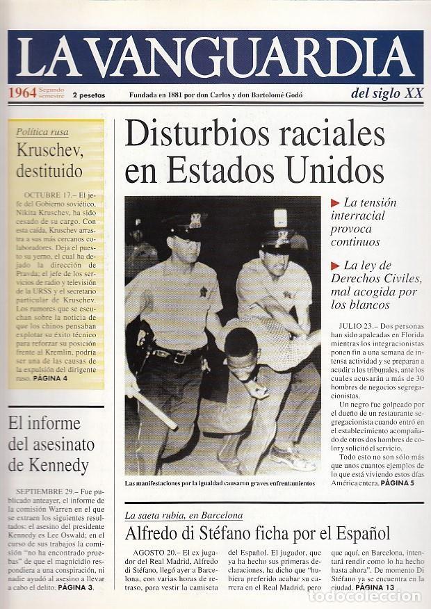 Colecionismo de Revistas e Jornais: LA VANGUARDIA a&ntilde;o 1964 segundo semestre. Disturbios raciales en Estados Unidos - Varios