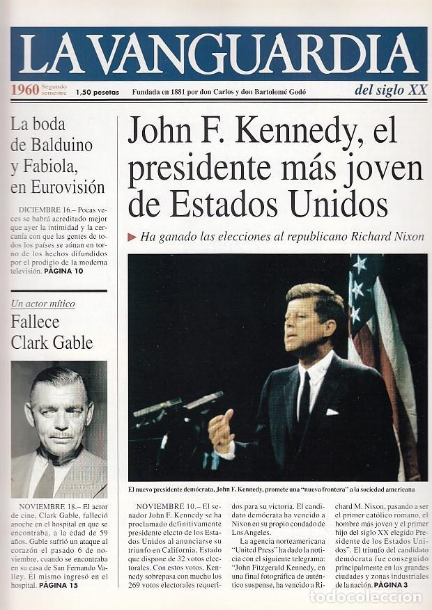 Colecionismo de Revistas e Jornais: LA VANGUARDIA a&ntilde;o 1960 segundo semestre. Kennedy, el presidente mas joven de Estados Unidos - Varios