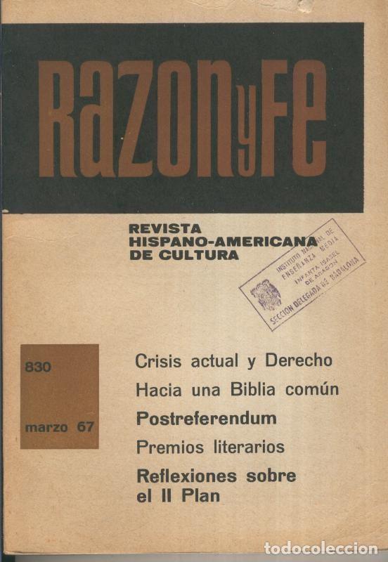 Sammeln von Zeitschriften und Zeitungen: Razon y Fe marzo 1967 - Varios
