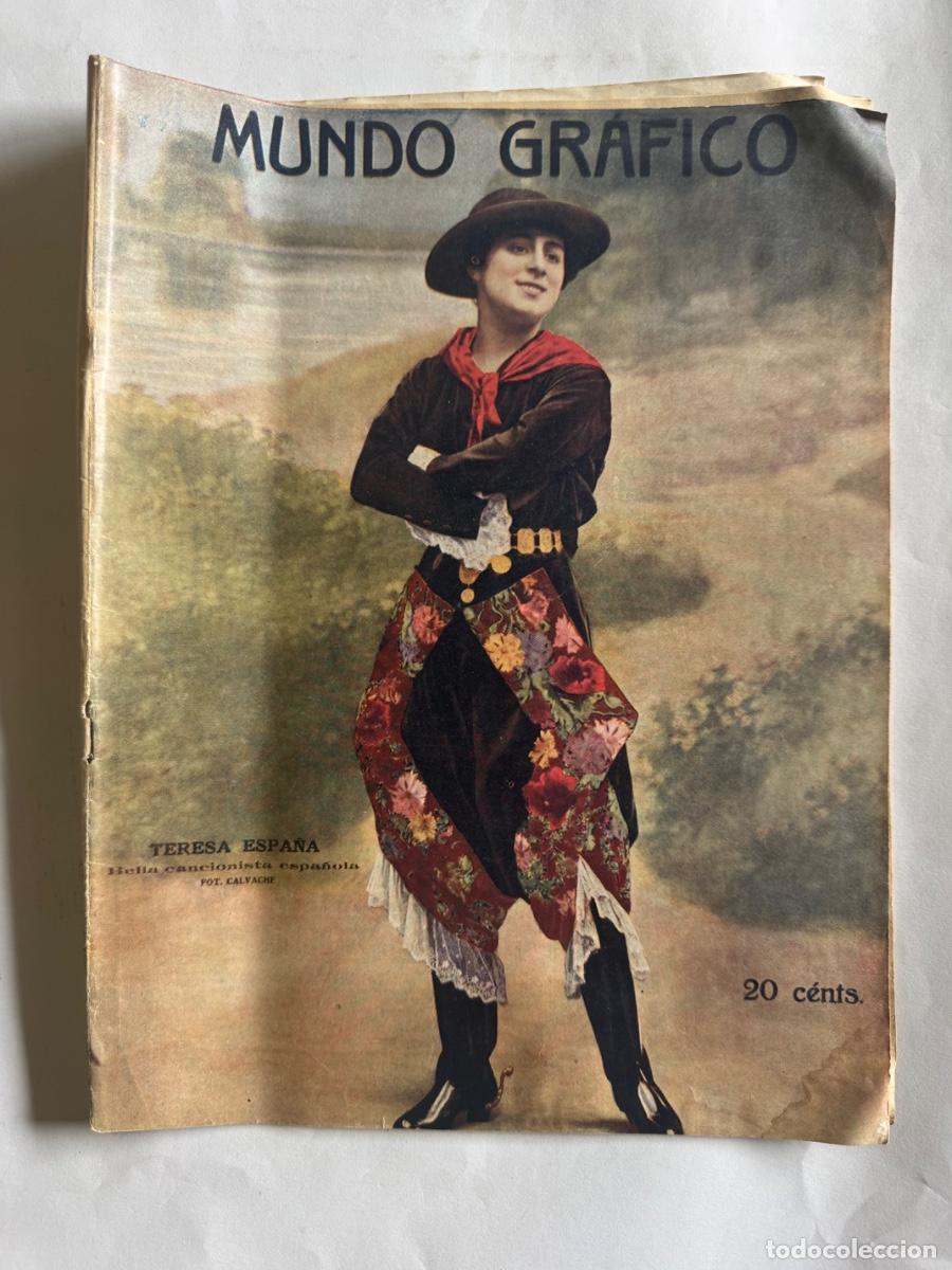 Coleccionismo de Revistas y Peri&oacute;dicos: Revista Mundo Grafico, A&ntilde;o 1916, Jaen, Vitoria, Valencia, Andujar, Pozuelo