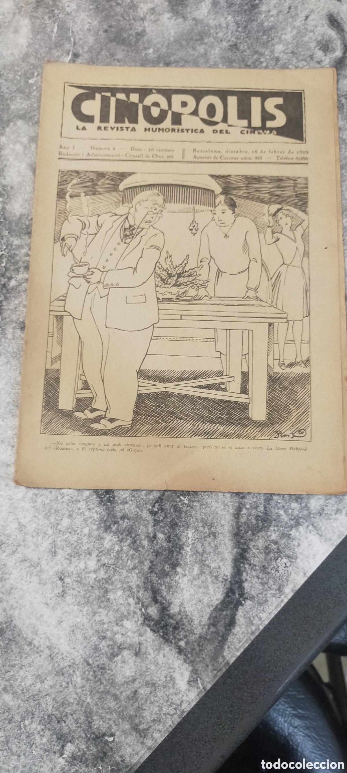 Coleccionismo de Revistas y Peri&oacute;dicos: CIN&Ograve;POLIS ANY I - N&deg; 4. 16 de febrer de 1929