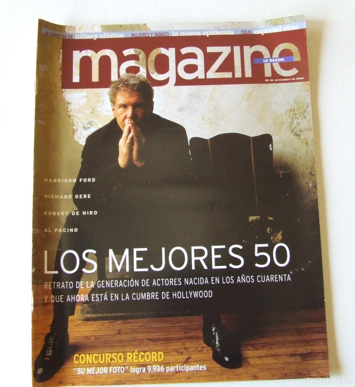 Coleccionismo de Revistas y Peri&oacute;dicos: MAGAZINE 26 NOVIEMBRE 2000 HARRISON FORD JOSE MARIA CANO MECANO