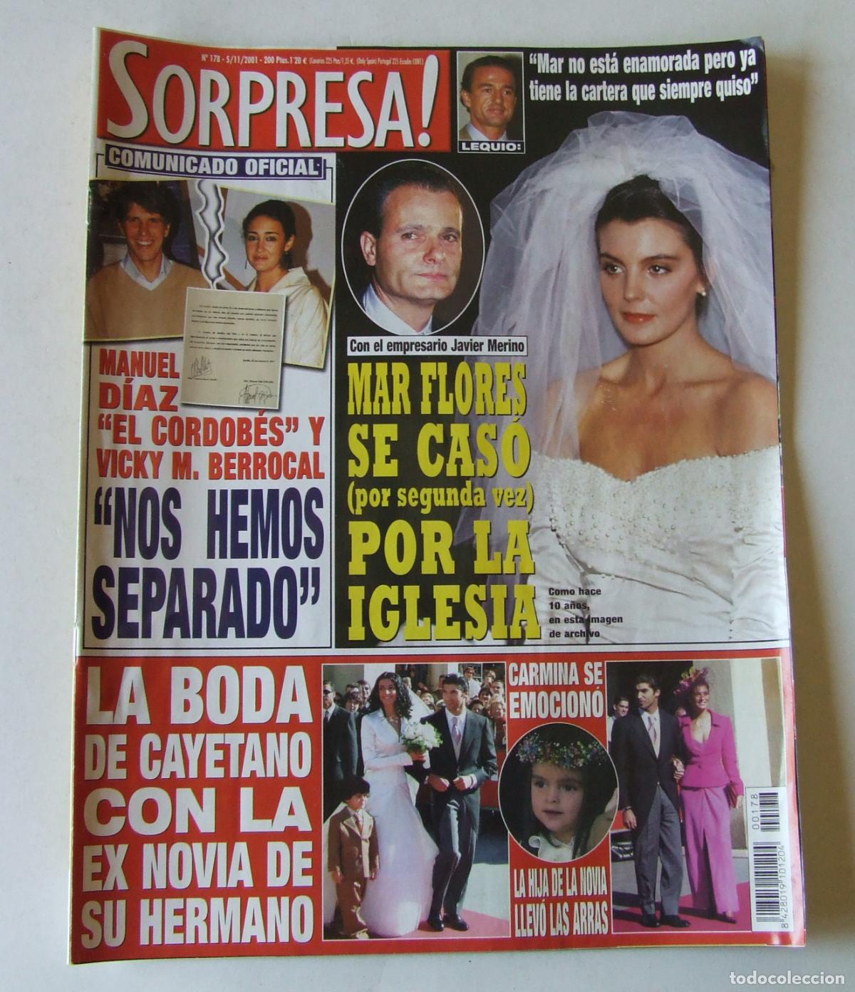Coleccionismo de Revistas y Peri&oacute;dicos: SORPRESA 178 MAR FLORES CAYETANO RIVERA ANA OBREGON JENNIFER LOPEZ MARIA JIMENEZ MARTA SANCHEZ