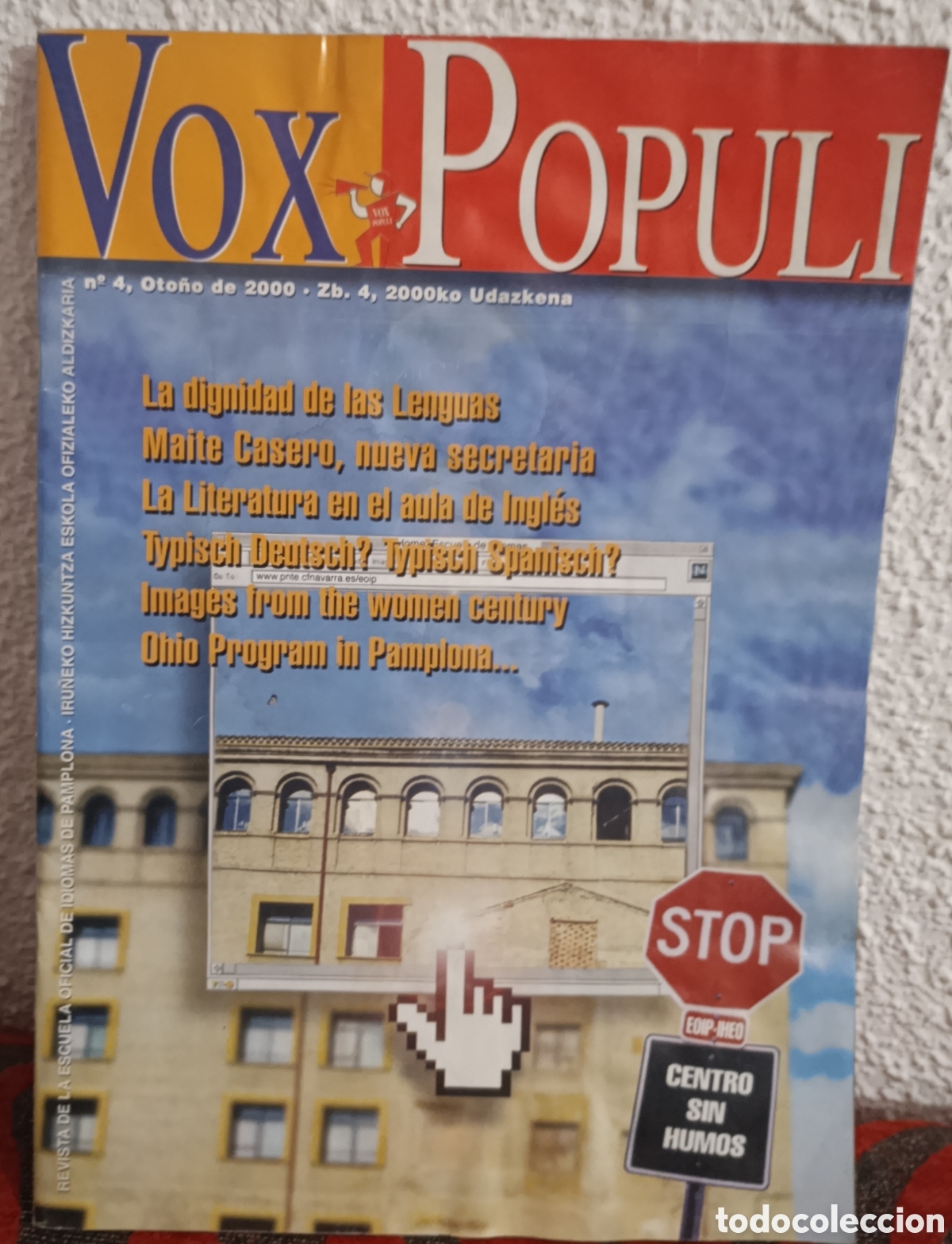 Coleccionismo de Revistas y Peri&oacute;dicos: Revista Vox Populi N&ordm; 4 - Escuela Oficial de Idiomas de Pamplona (A&ntilde;o 2000)