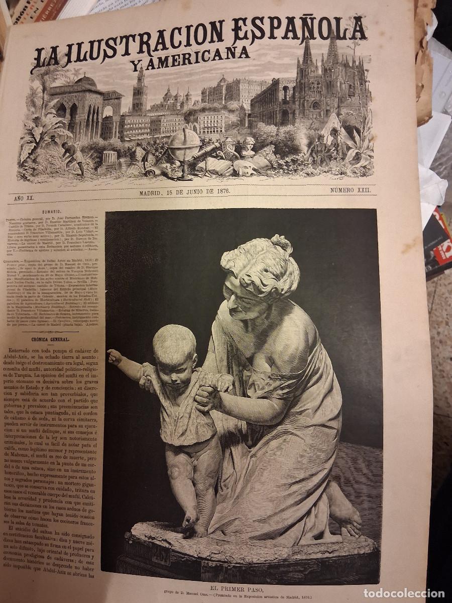 Coleccionismo de Revistas y Peri&oacute;dicos: ILUSTRACI&Oacute;N ESPA&Ntilde;OLA y AMERICANA, La ( 15 Junio 1876) art&iacute;culos y grabados