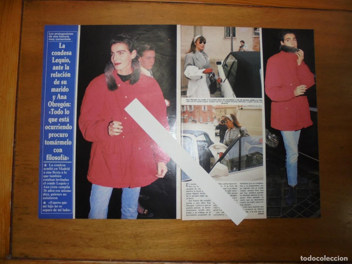 Coleccionismo de Revistas y Peri&oacute;dicos: CLIPPING 1991: ANA OBREG&Oacute;N Y LA CONDESA LEQUIO, ANTONIA DELL'ATTE.