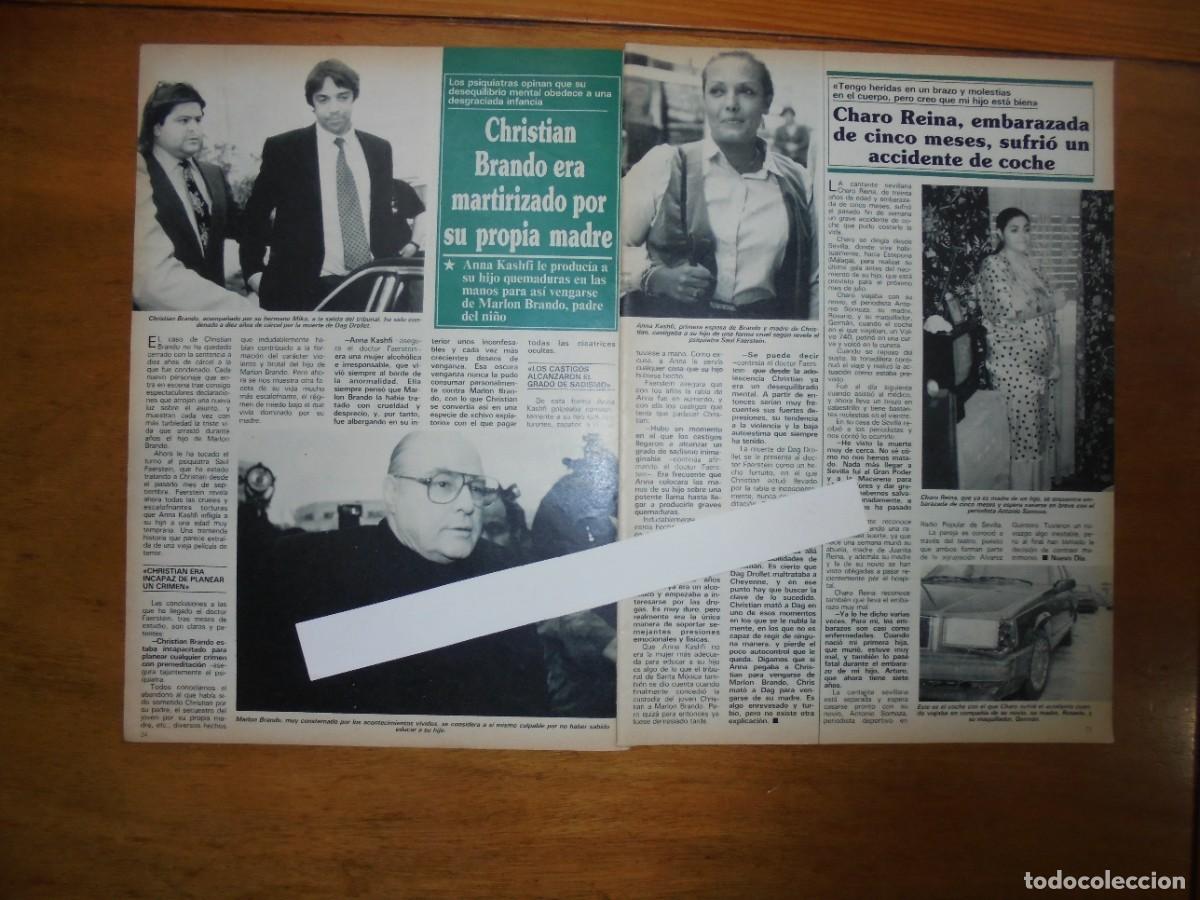 Coleccionismo de Revistas y Peri&oacute;dicos: CLIPPING 1991: CHRISTIAN Y MARLON BRANDO. CHARO REINA. FRANCISCO RABAL. SUSANA EGEA.