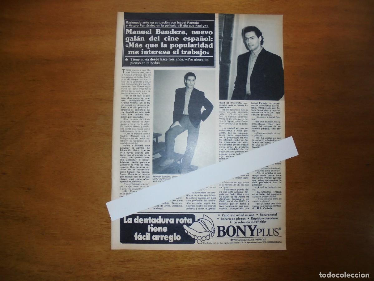 Coleccionismo de Revistas y Peri&oacute;dicos: CLIPPING 1991: MANUEL BANDERA. SOF&Iacute;A LOREN. GERARD DEPARDIEU. ROSANNA ARQUETTE. JEAN PIERRE AUMONT