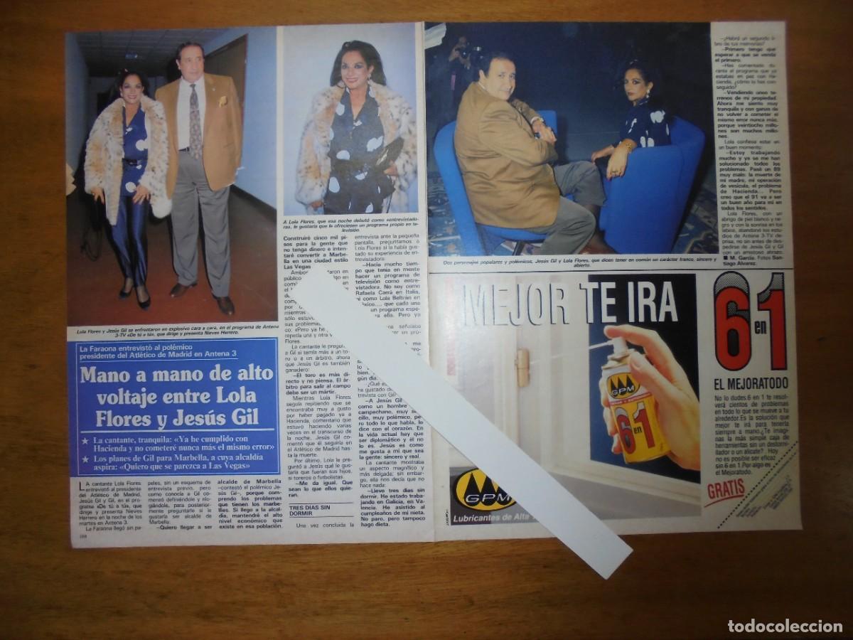 Coleccionismo de Revistas y Peri&oacute;dicos: CLIPPING 1991: JES&Uacute;S GIL Y LOLA FLORES