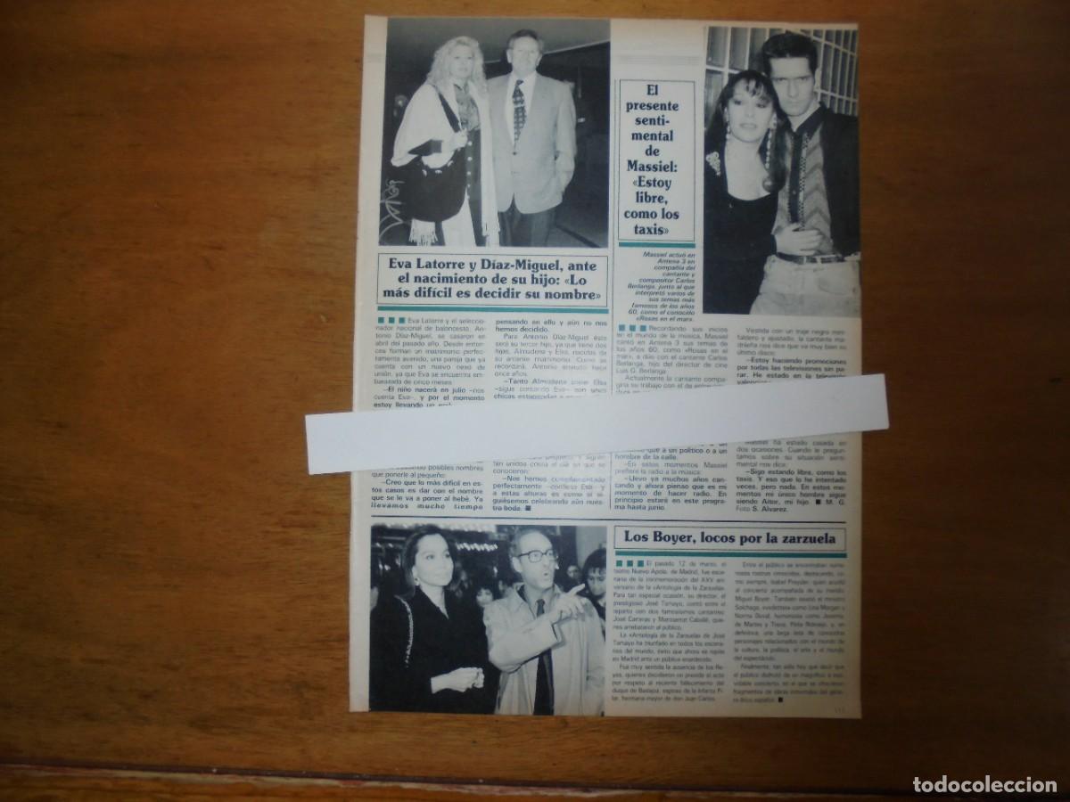 Coleccionismo de Revistas y Peri&oacute;dicos: CLIPPING 1991: MASSIEL. LUIS MIGUEL DOMINGU&Iacute;N. ISABEL PREYSLER. EMMANUEL. LETICIA RODRIGUEZ DE LA FU