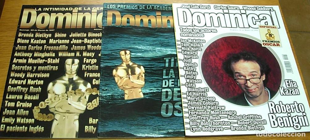 Coleccionismo de Revistas y Peri&oacute;dicos: Lote 3 Revistas El Dominical PREMIOS OSCAR OSCARS 1997 1998 1999 Excelentes Completas