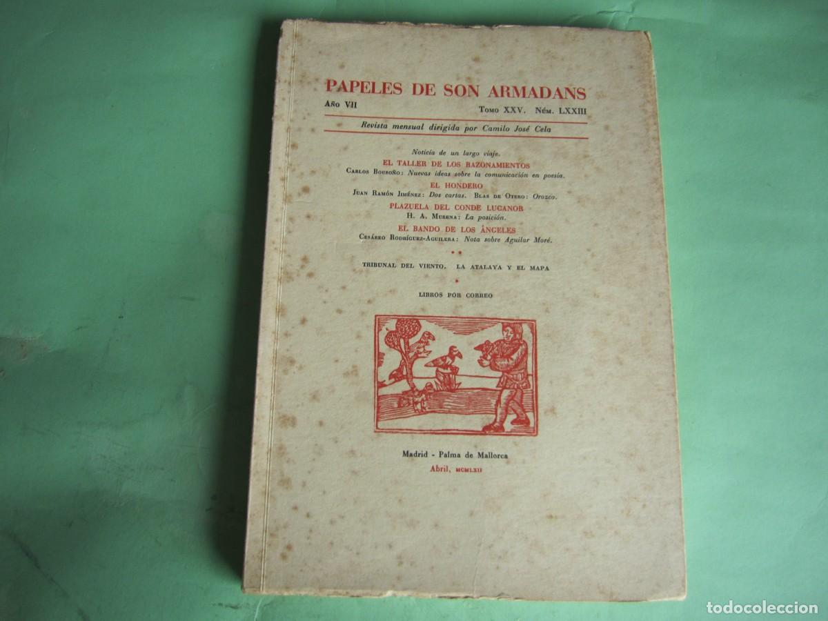 Coleccionismo de Revistas y Peri&oacute;dicos: PAPELES DE SON ARMADANS -C J CELA - P. MALLORCA ABRIL 1962-A&Ntilde;OVII-NUM 73 -NUMERADO- NOMBRE SUSCRIPT