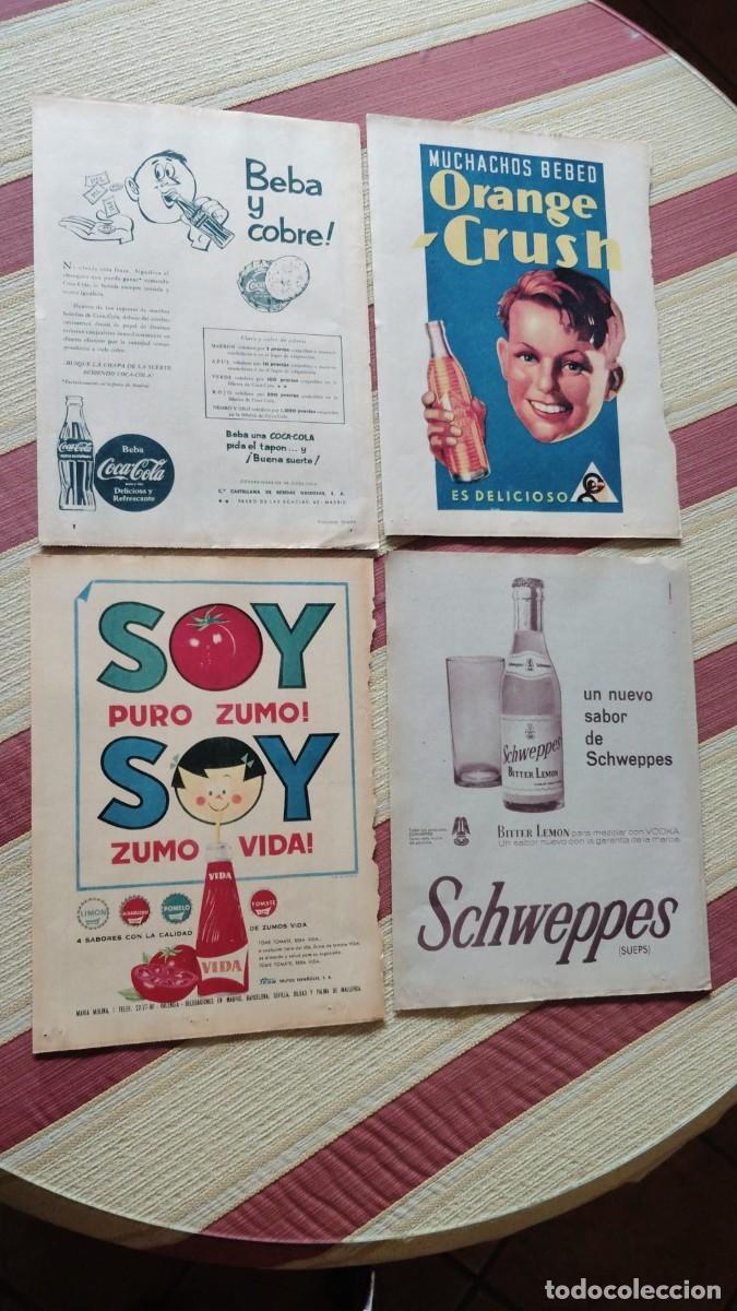 Coleccionismo de Revistas y Peri&oacute;dicos: COCA-COLA.-ORANGE CRUSH.-ZUMO VIDA.-SCHWEPPES.-PUBLICIDADES DE BEBIDAS.-A&Ntilde;OS 50-60.