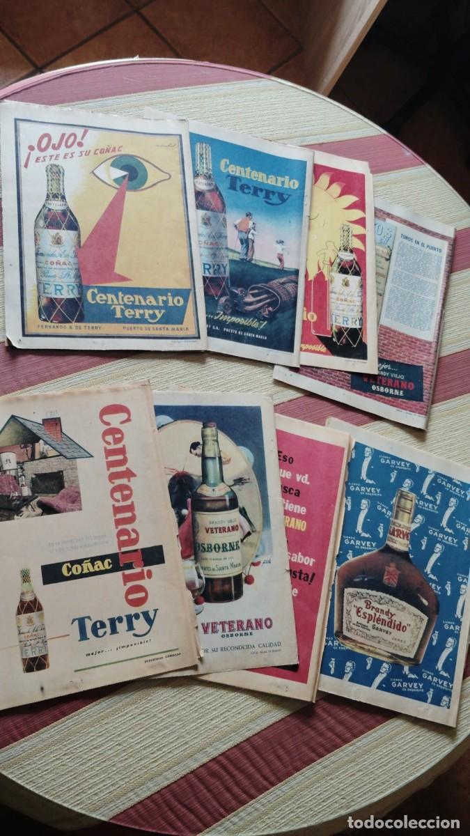 Coleccionismo de Revistas y Peri&oacute;dicos: TERRY.-VETERANO OSBORNE.-CO&Ntilde;AC.-PUBLICIDADES DE BEBIDAS.-A&Ntilde;OS 50-60.