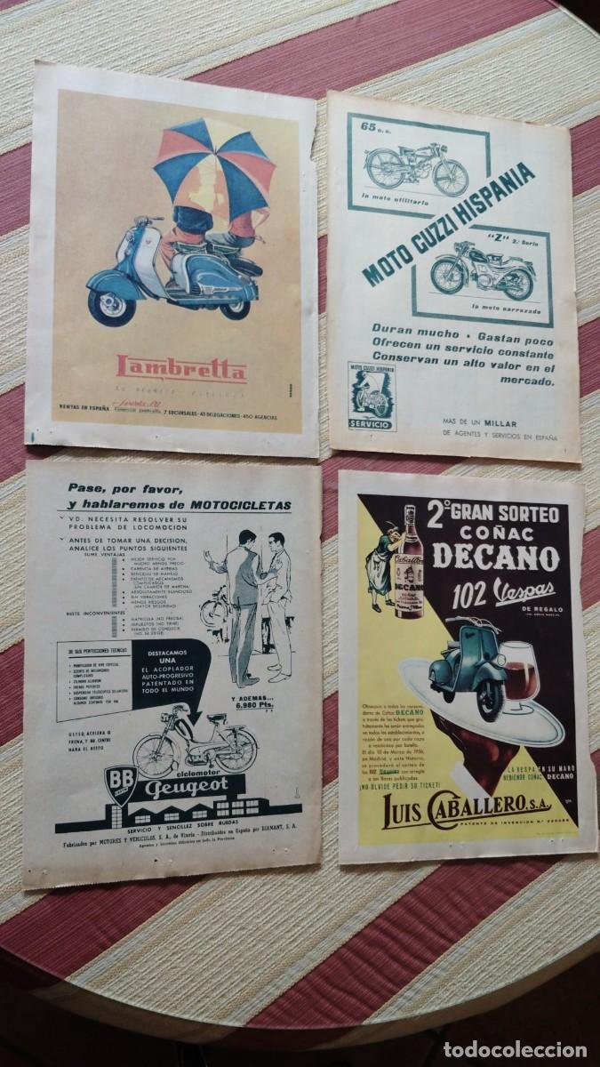 Coleccionismo de Revistas y Peri&oacute;dicos: LAMBRETTA.-MOTO GUZZI HISPANIA.-PEUGEOT.-VESPA.-MOTOCICLETAS.-PUBLICIDADES DE REVISTA.-A&Ntilde;OS 50-60.