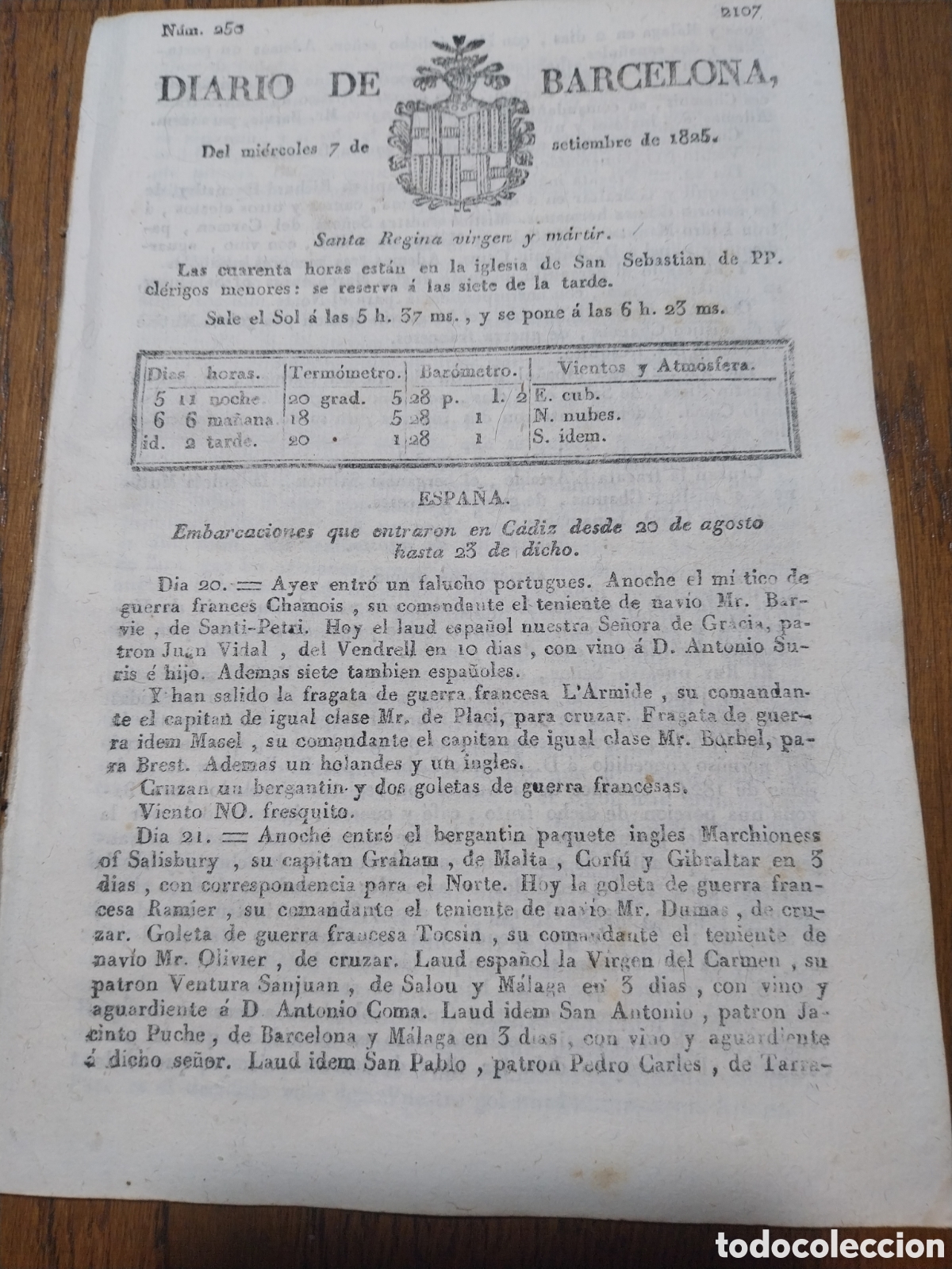 Coleccionismo de Revistas y Peri&oacute;dicos: DIARIO 1825 EL GOBERNADOR DE VALENCIA AL PUEBLO D ORIHUELA. IMPUESTOS PARA VOLUNTARIOS REALISTAS