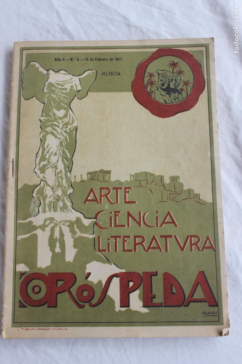 Coleccionismo de Revistas y Peri&oacute;dicos: REVISTA OR&Oacute;SPEDA MURCIA FEBRERO 1917 CIENCIA LITERATURA ARTE N&ordm; 6