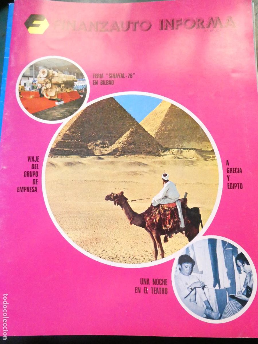 Coleccionismo de Revistas y Peri&oacute;dicos: REVISTA FINANZAUTO INFORMA CATERPILLAR. JULIO 1976 VIAJE A EGIPTO GRECIA TEATRO LINA MORGAN 150GR