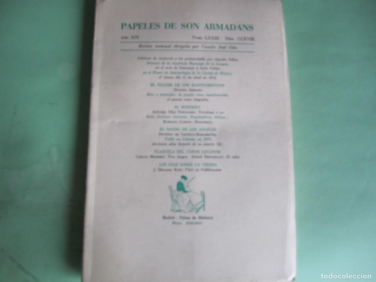 Sammeln von Zeitschriften und Zeitungen: PAPELES DE SON ARMADANS -C J CELA - P. MALLORCA MAYO 1974-A&Ntilde;O19-NUM 218 -NUMERADO- NOMBRE SUSCRIPT