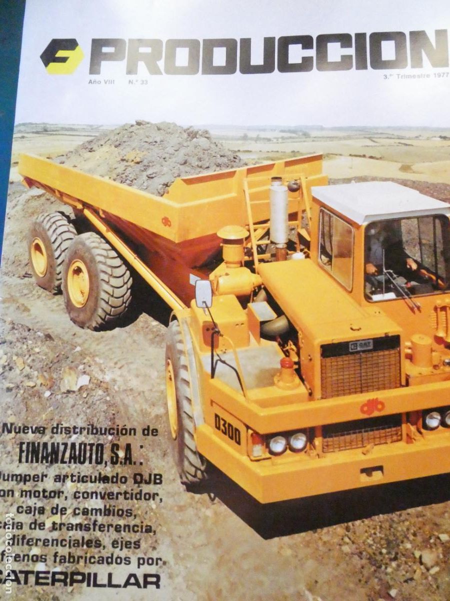 Coleccionismo de Revistas y Peri&oacute;dicos: REVISTA CAT&Aacute;LOGO MAQUINARIA OBRA. FINANZAUTO CATERPILLAR. PRODUCCION 33 1977 DUMPER ARTICULADO 150GR