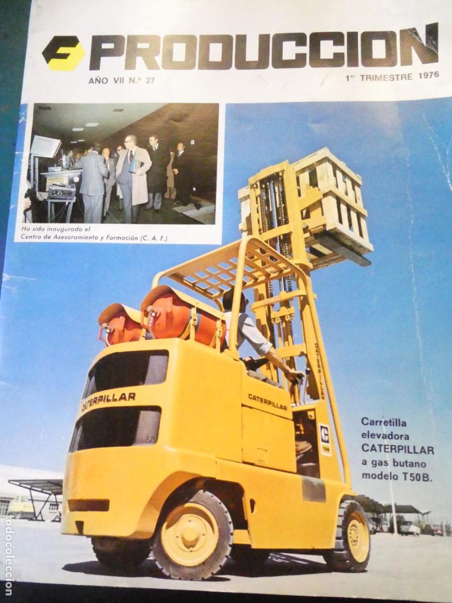 Coleccionismo de Revistas y Peri&oacute;dicos: REVISTA CAT&Aacute;LOGO MAQUINARIA OBRA. FINANZAUTO CATERPILLAR. PRODUCCION 27 1976 CARRETILLA BUTANO 150GR