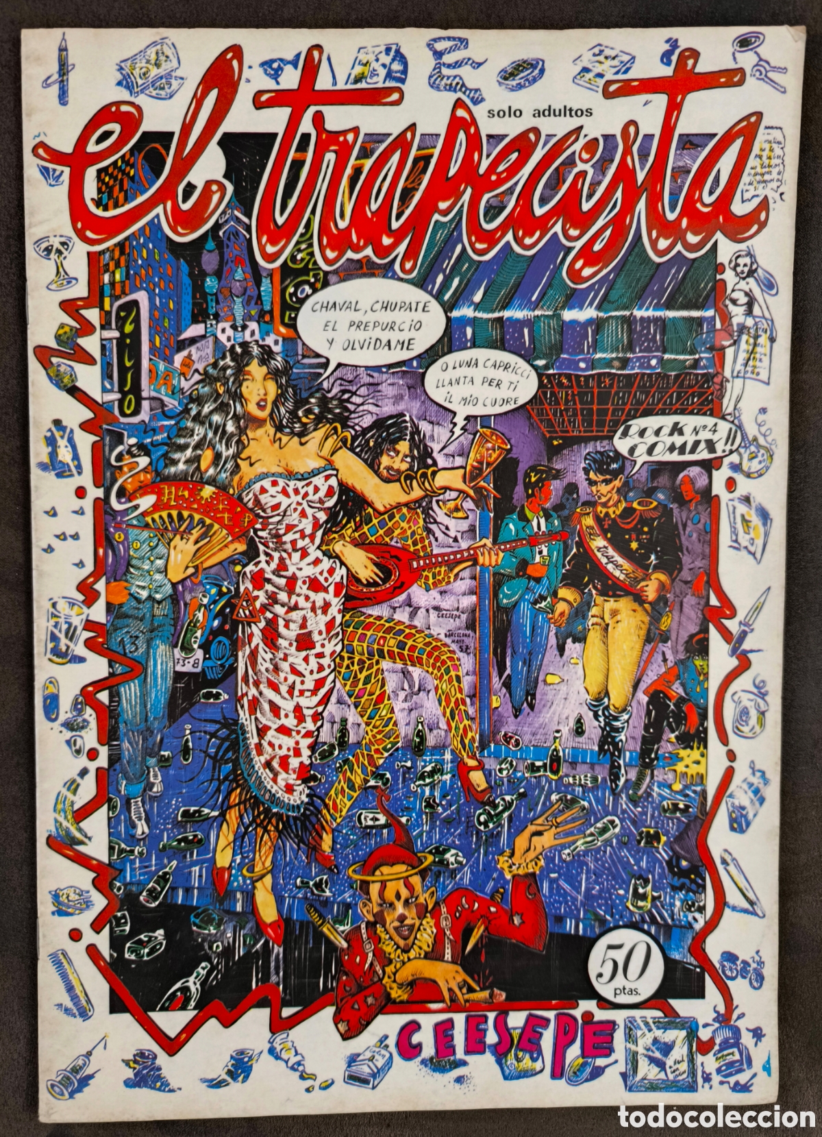 Coleccionismo de Revistas y Peri&oacute;dicos: Gaspar Fraga - Rock Comix - Ceesepe - El Trapecista (1976, 1&ordf; edici&oacute;n)
