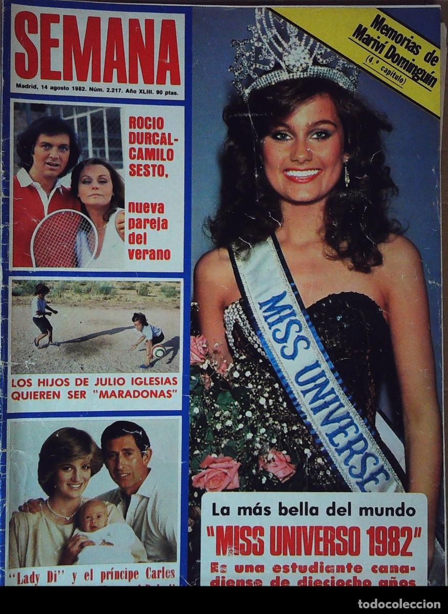 Coleccionismo de Revistas y Peri&oacute;dicos: miss universo 1982 cami lo sesto rocio durcal recorte portadad