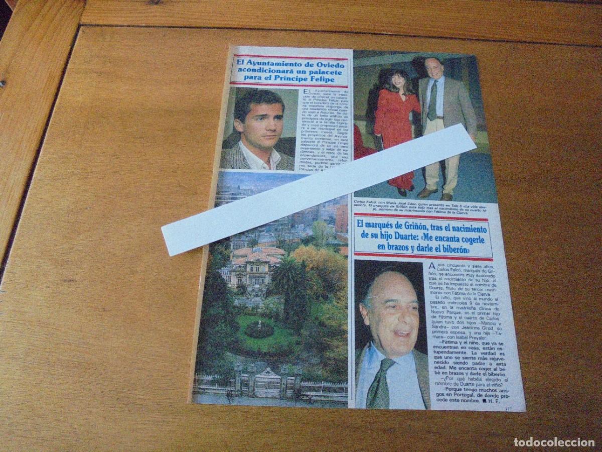 Coleccionismo de Revistas y Peri&oacute;dicos: CLIPPING 1994: OVIEDO, UN PALACETE PARA EL PR&Iacute;NCIPE. MARQU&Eacute;S DE GRI&Ntilde;&Oacute;N. HARRISON FORD.