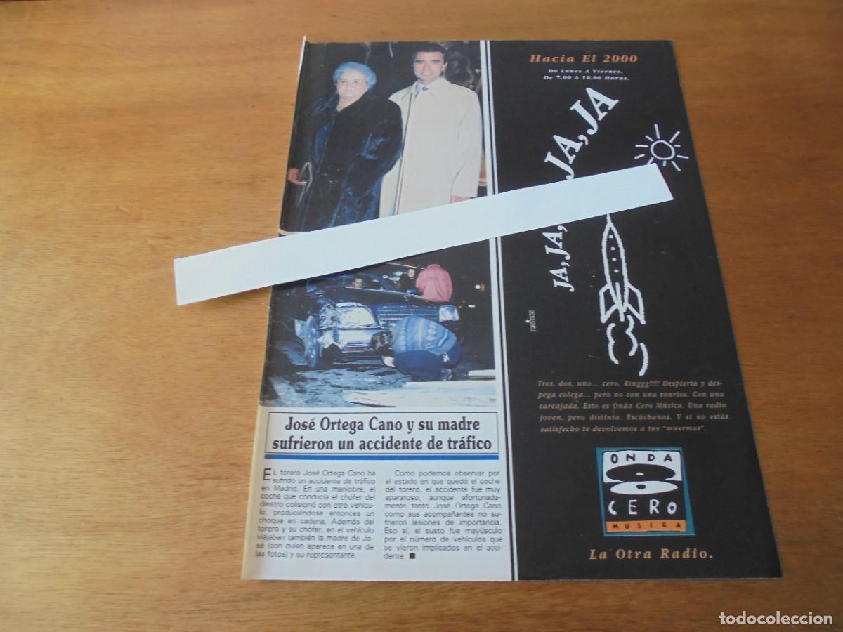 Coleccionismo de Revistas y Peri&oacute;dicos: CLIPPING 1994: ORTEGA CANO, ACCIDENTE. PUBLICIDAD ONDA CERO.