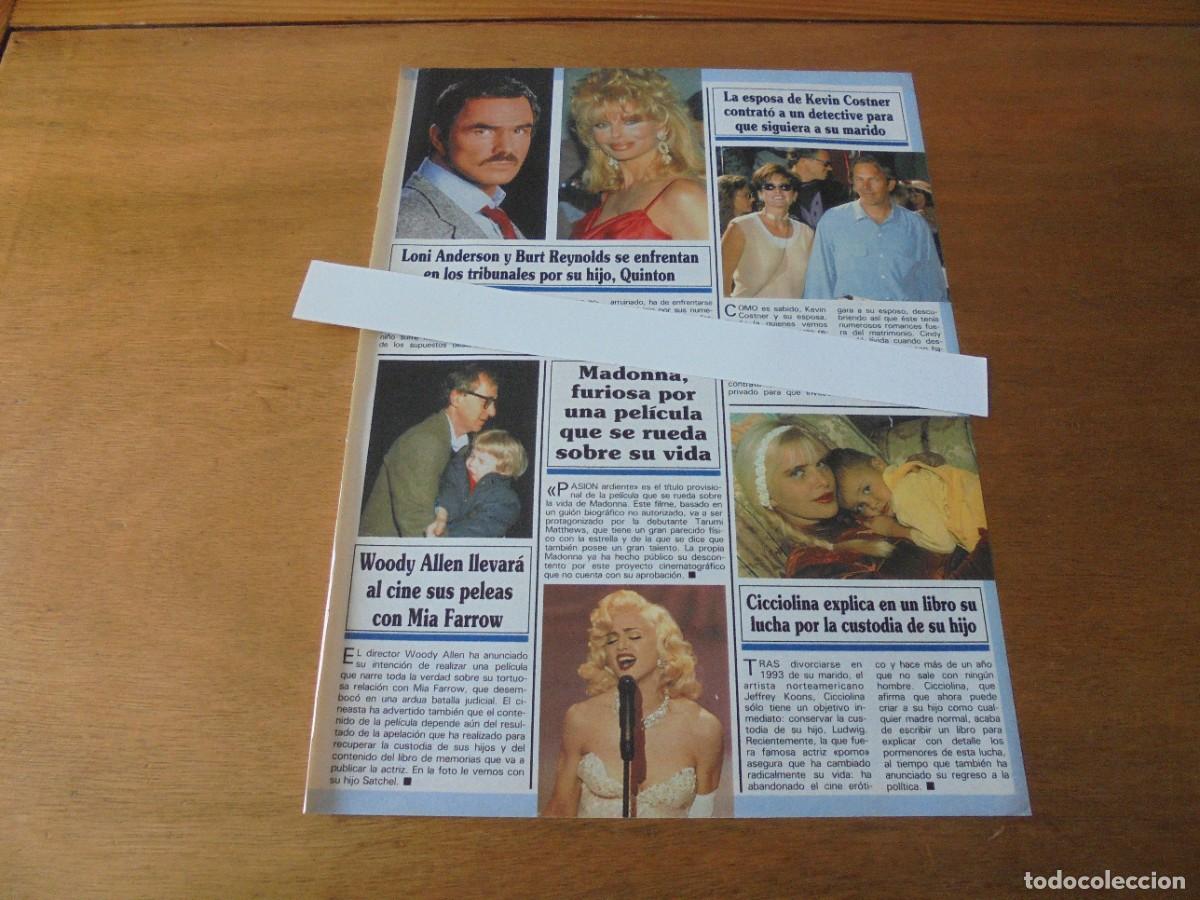 Coleccionismo de Revistas y Peri&oacute;dicos: CLIPPING 1994: MADONNA. CICCIOLINA. KEVIN COSTNER. LONI NDERSON. BURT REYNOLDS. MIGUEL FERN&Aacute;NDEZ.