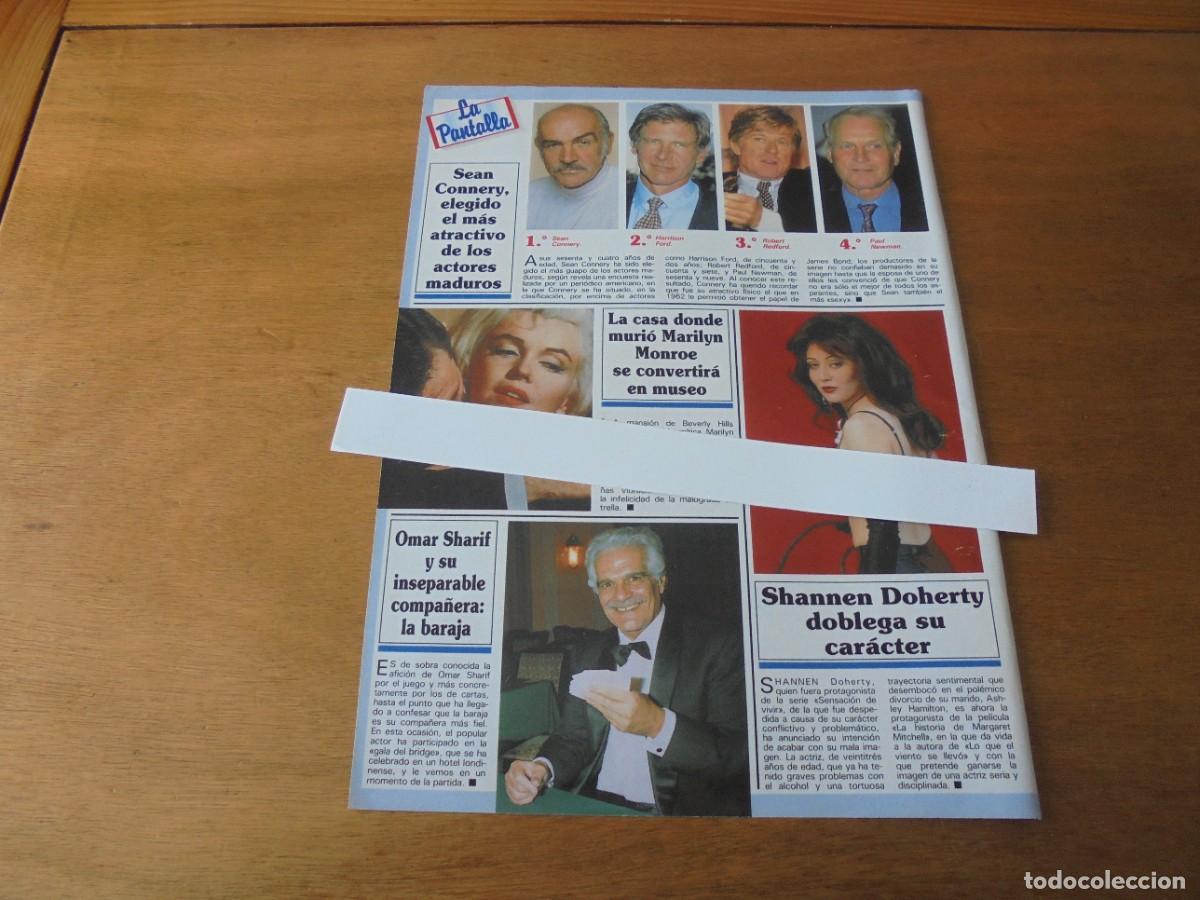Coleccionismo de Revistas y Peri&oacute;dicos: CLIPPING 1994: SEAN CONNERY. SHANNEN DOHERTY. OMAR SHARIF. MARILYN MONROE. ROBERT REDFORD. HARRISON