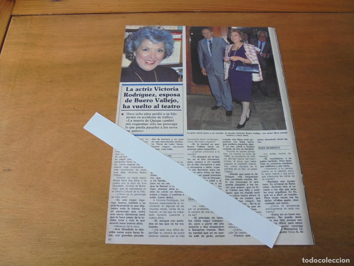 Coleccionismo de Revistas y Peri&oacute;dicos: CLIPPING 1994: VICTORIA RODR&Iacute;GUEZ. ANTONIO BUERO VALLEJO.
