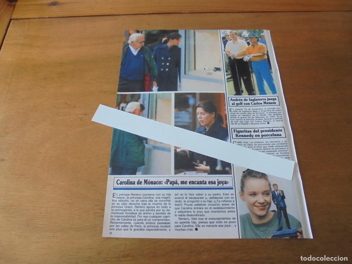 Coleccionismo de Revistas y Peri&oacute;dicos: CLIPPING 1994: CAROLINA DE M&Oacute;NACO. ANDR&Eacute;S DE INGLATERRA Y CARLOS MENEM.