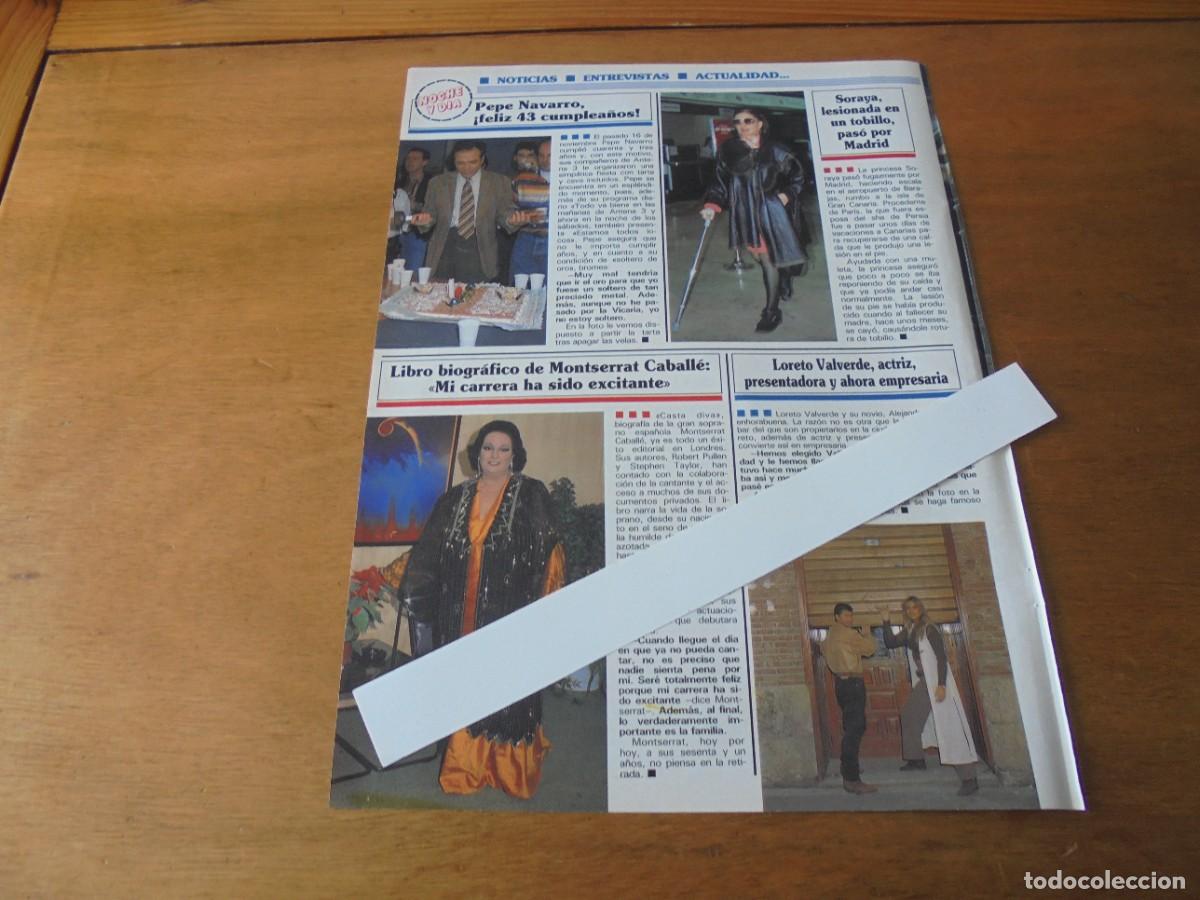 Coleccionismo de Revistas y Peri&oacute;dicos: CLIPPING 1994: PEPE NAVARRO. PRINCESA SORAYA. MONTESERRAT CABALL&Eacute;. LORETO VALVERDE.