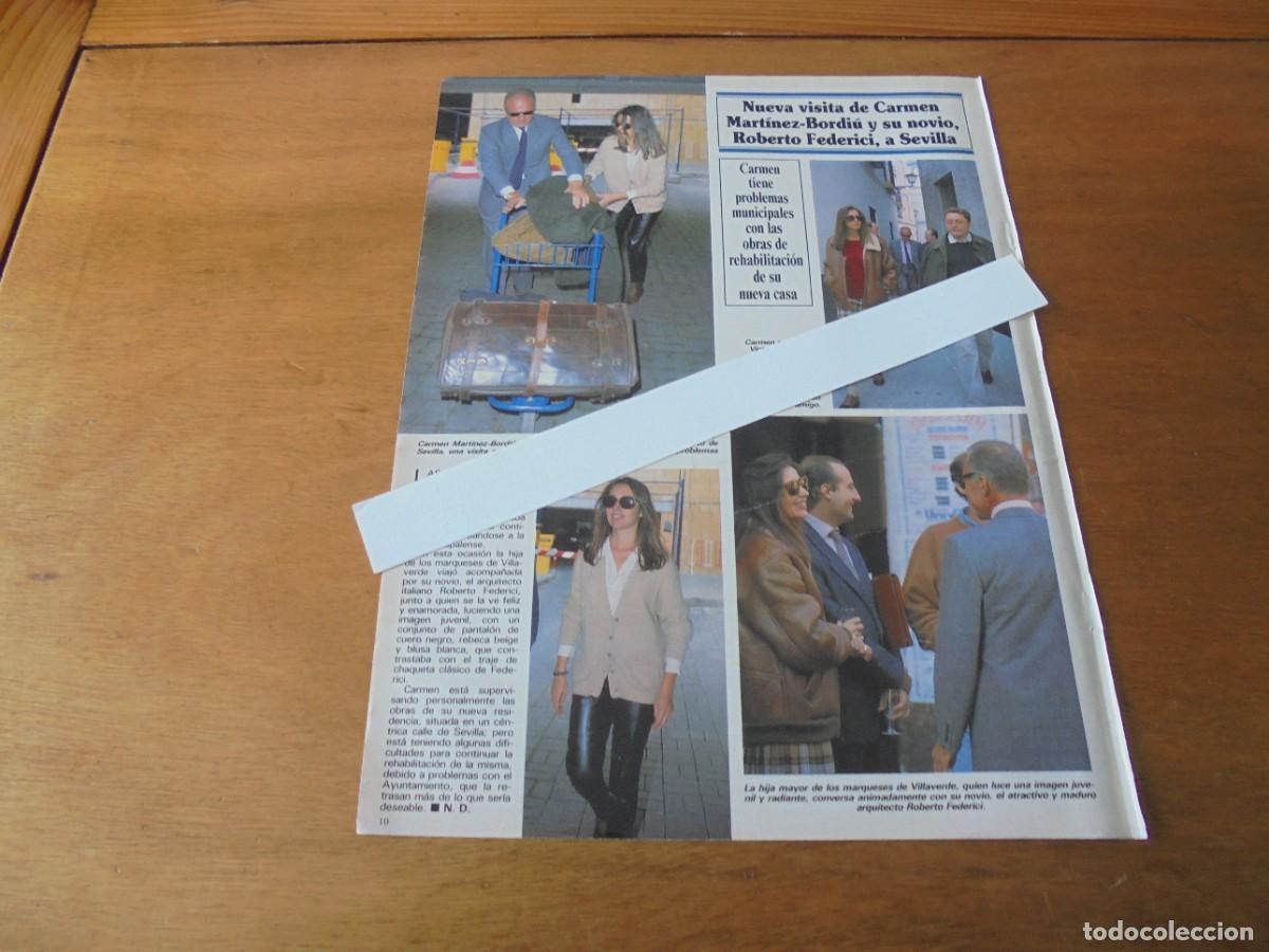Coleccionismo de Revistas y Peri&oacute;dicos: CLIPPING 1994: CARMEN MART&Iacute;NEZ BORDI&Uacute; Y SU NOVIO ROBERTO FEDERICI EN SEVILLA CON VITORIO Y LUCCHINO.