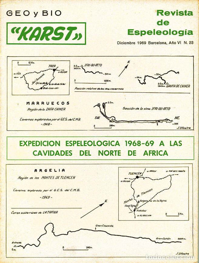 Coleccionismo de Revistas y Peri&oacute;dicos: REVISTA GEO Y BIO KARST 23 - 1969 - ESPELEOLOGIA - CUEVA