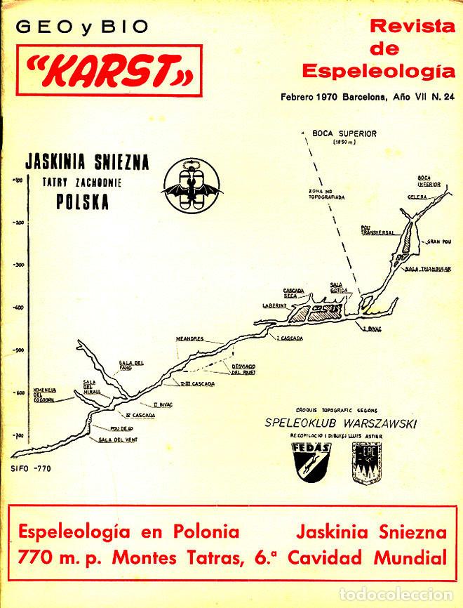 Coleccionismo de Revistas y Peri&oacute;dicos: REVISTA GEO Y BIO KARST 24 - 1970 - ESPELEOLOGIA - CUEVA