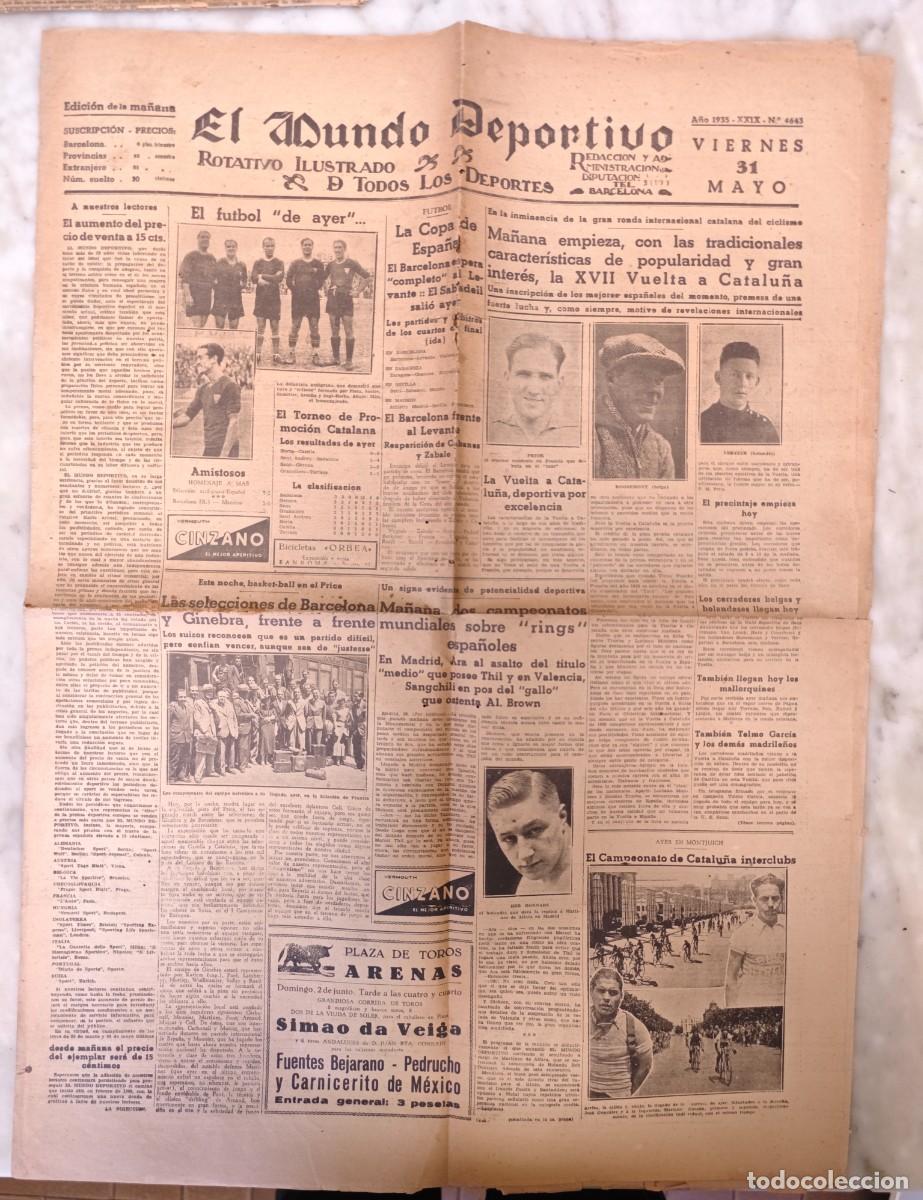 Collection Magazines and Newspapers: EL MUNDO DEPORTIVO - 1935