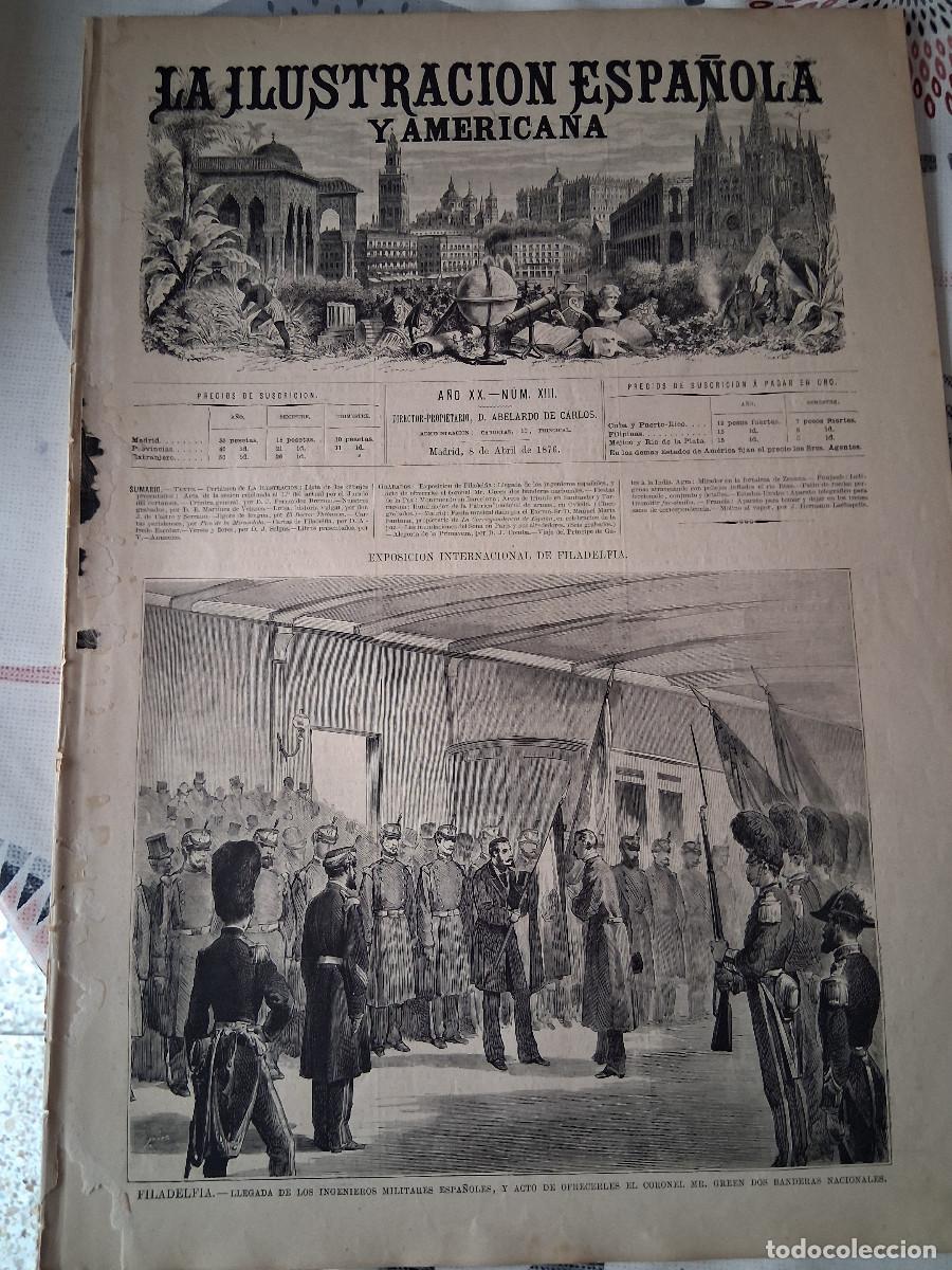 Coleccionismo de Revistas y Peri&oacute;dicos: ILUSTRACI&Oacute;N ESPA&Ntilde;OLA y AMERICANA, La (8 abril 1876) art&iacute;culos y grabados &ldquo;Exposici&oacute;n Internacional d