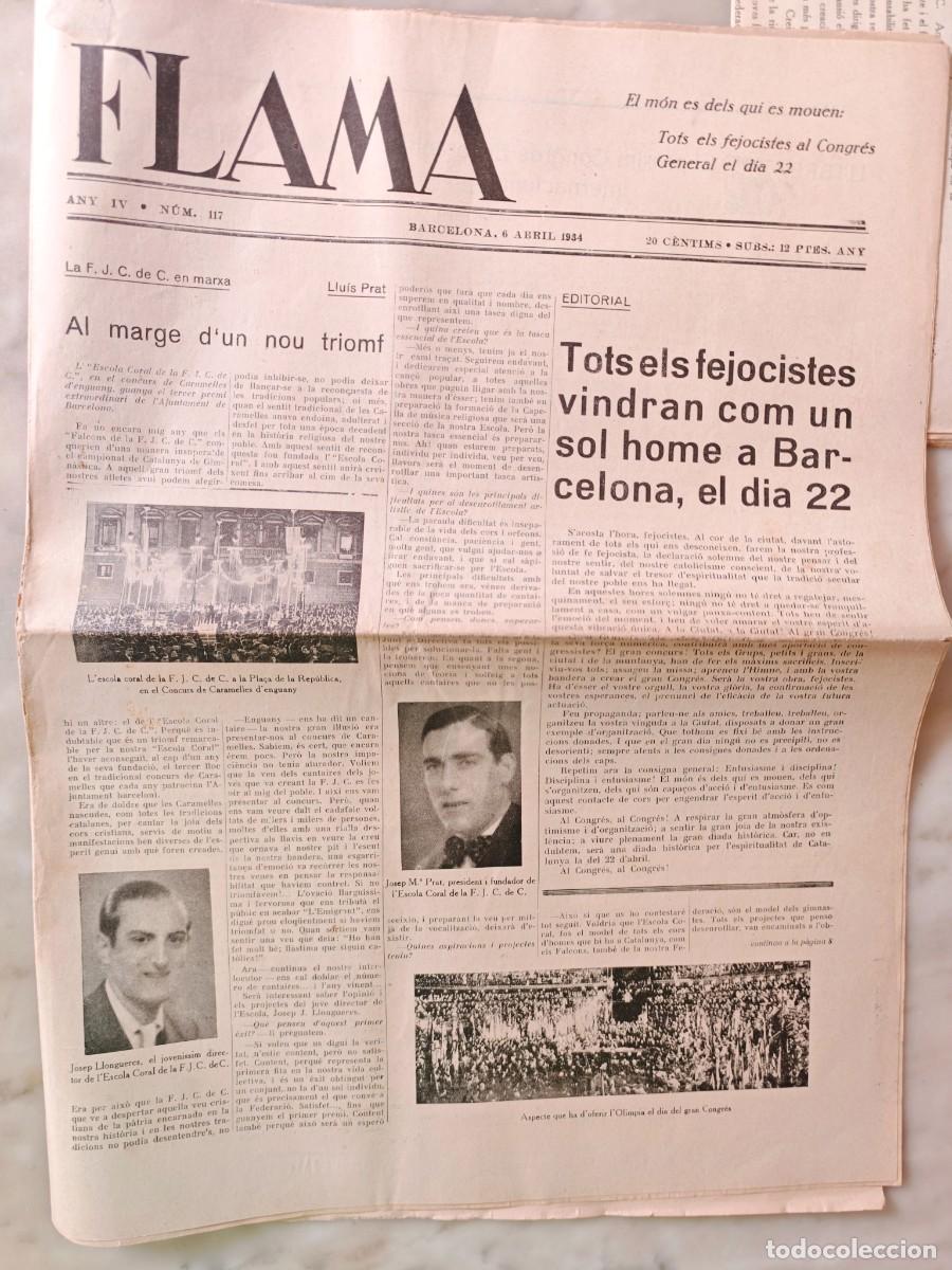 Coleccionismo de Revistas y Peri&oacute;dicos: FLAMA - DIARI FEJOCISTA
