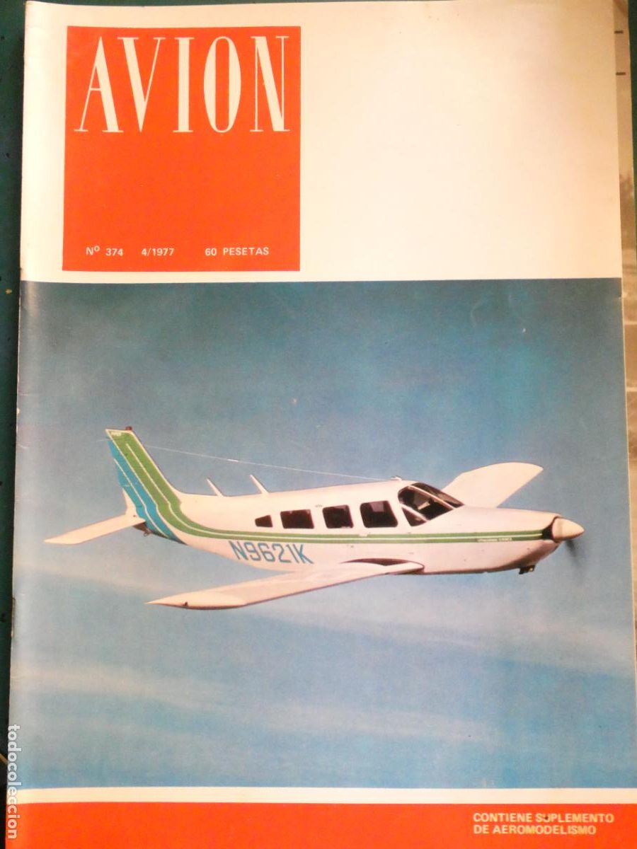 Coleccionismo de Revistas y Peri&oacute;dicos: REVISTA AVIACI&Oacute;N MILITAR / CIVIL. AVI&Oacute;N 374 1977. AVIA IBERIA BELL SOCATA RACE RAC GUADALAJARA 140GR
