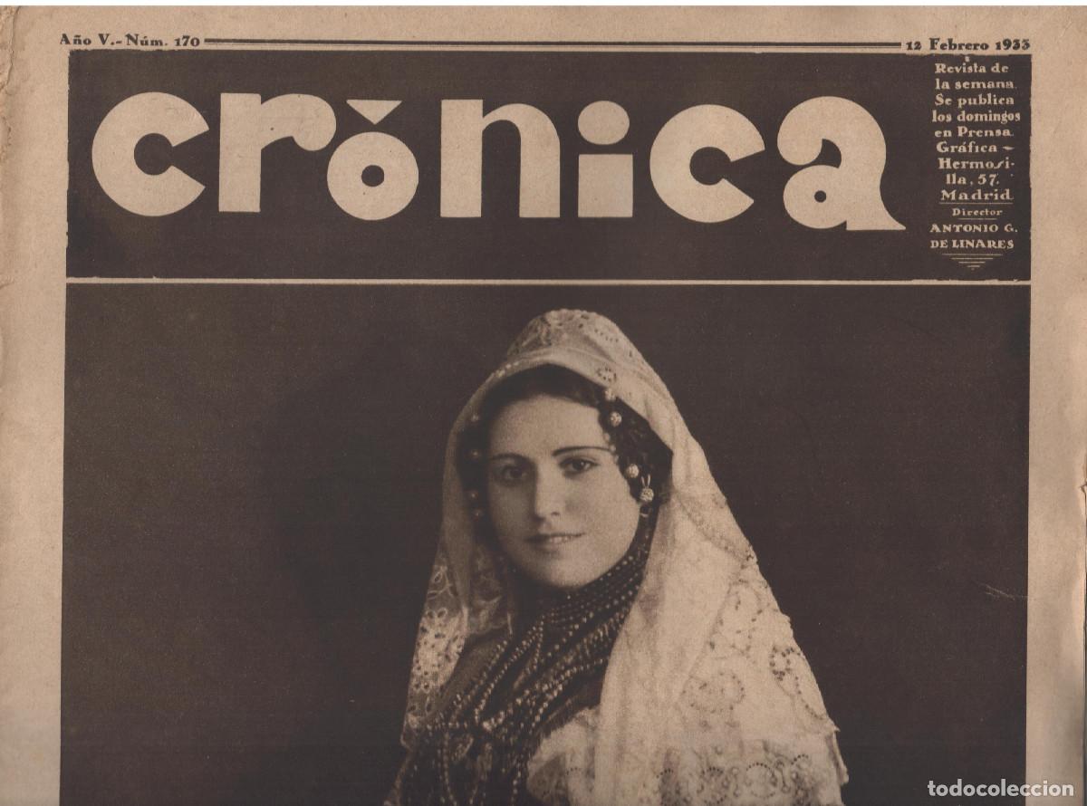 Collection Magazines and Newspapers: 1933 Revista CRONICA Mis Salamanca.En el interior sale un desnudo realizado por el fotografo Manass&eacute;