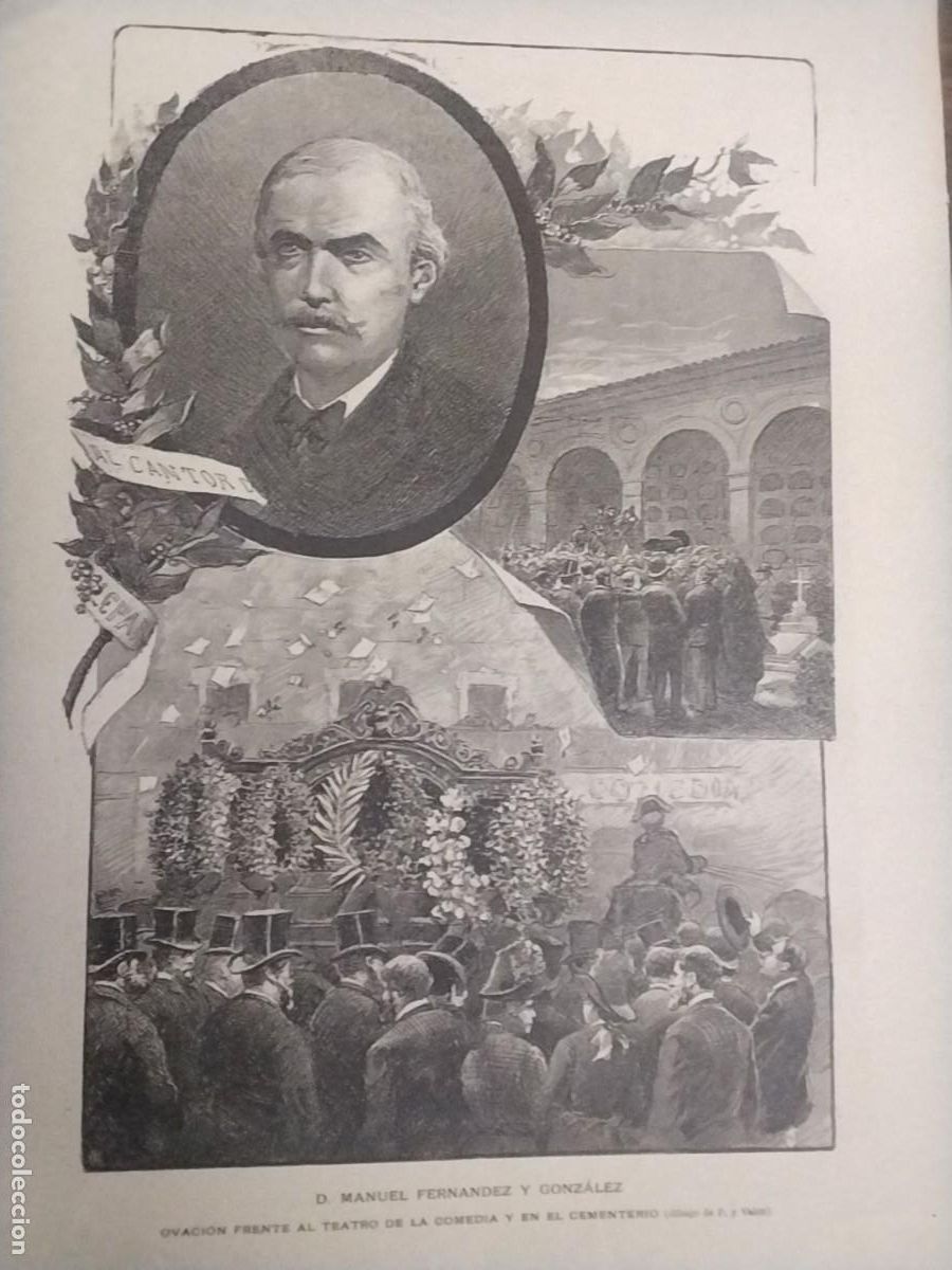 Collection Magazines and Newspapers: MANUEL FERNANDEZ GONZALEZ CANTOR PAPA LEON XIII CASA EN CARPINETTO REVISTA A&Ntilde;O 1888