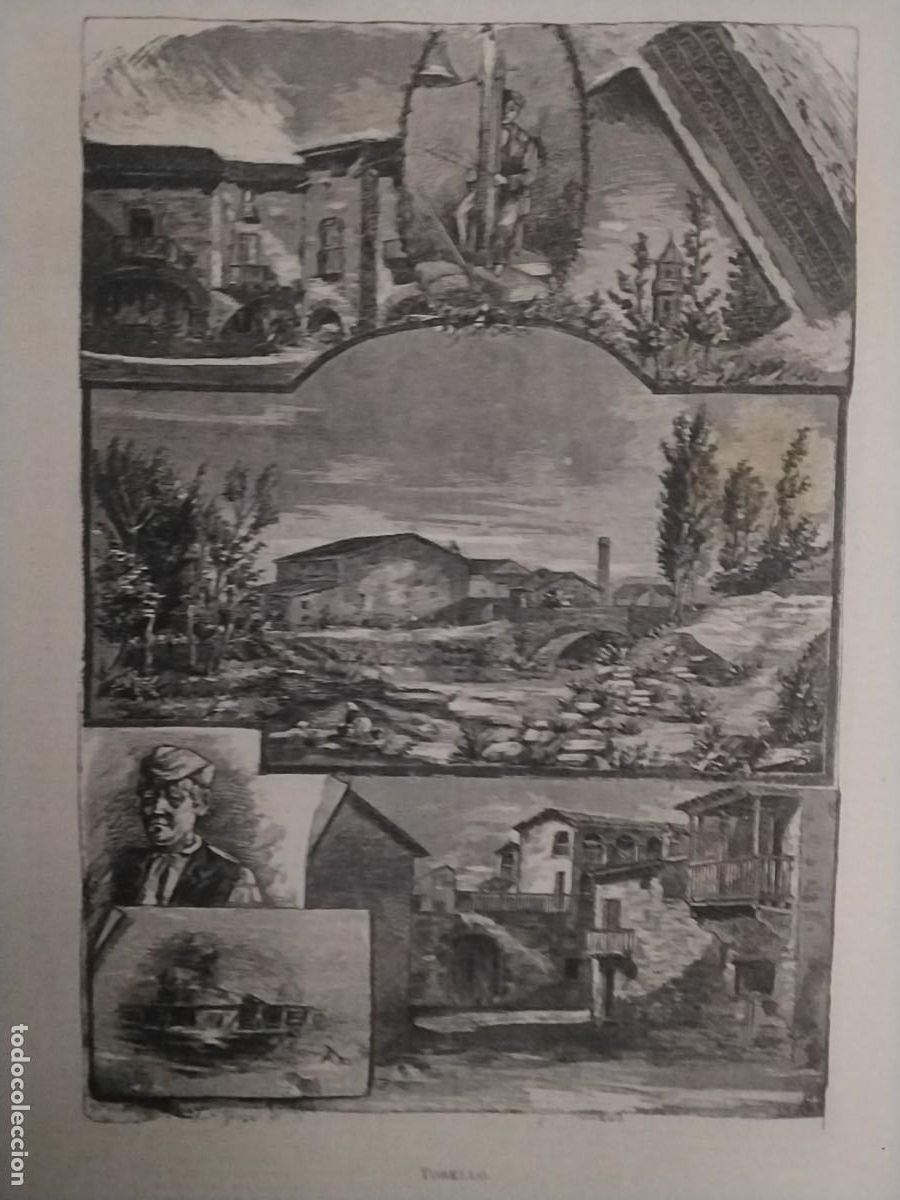 Collection Magazines and Newspapers: VISTAS DE TORELLO / LA CAZA DEL OSO EN LOS PIRINEOS OVIEDO MONTERO GRABADOS REVISTA A&Ntilde;O 1882