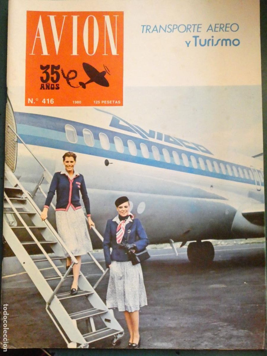 Collection Magazines and Newspapers: REVISTA AVIACI&Oacute;N MILITAR / CIVIL. AVI&Oacute;N 416 1980 AVIACO, ESCUELA REACTORES, RACE ASTURIAS. 200GR