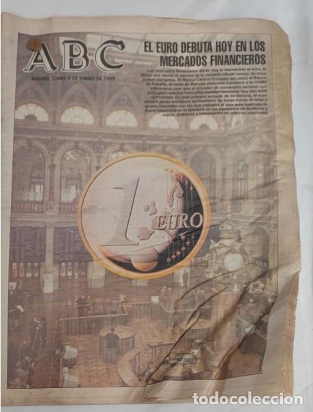 Coleccionismo de Revistas y Peri&oacute;dicos: DIARIO ABC 4 ENERO 1999, EL EURO DEBUTA HOY EN LOS MERCADOS FINANCIEROS