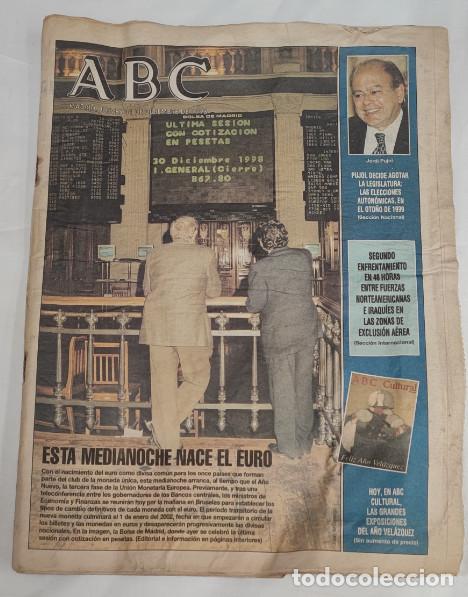 Coleccionismo de Revistas y Peri&oacute;dicos: DIARIO ABC 31 DICIEMBRE 1998, ESTA MEDIANOCHE NACE EL EURO