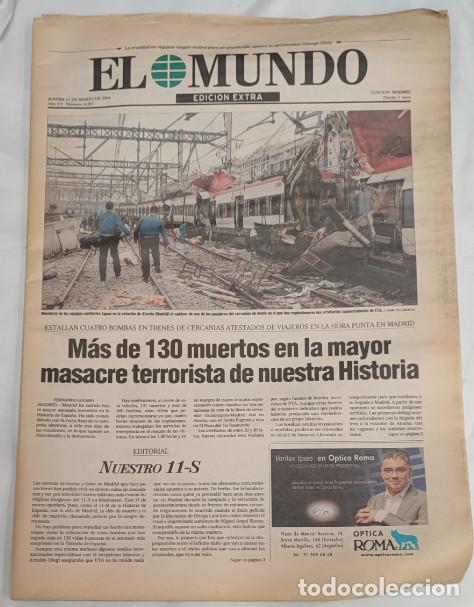 Coleccionismo de Revistas y Peri&oacute;dicos: DIARIO EL MUNDO 11 MARZO 2004, ATENTADOS 11-M MADRID